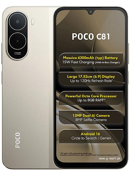 Xiaomi Poco C81 4G Price in Pakistan